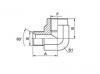 5B9 90° 弯英管外螺纹60°内锥 / 英管内螺纹 ISO 1179