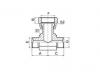 BE 公制外螺纹O 形圈平面密封 /公制内螺纹平面分支 三通接头